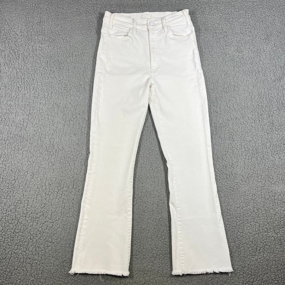 Mother The Hustler Ankle Fray White Jeans Fairest Of Them All 1117-753 Size 27